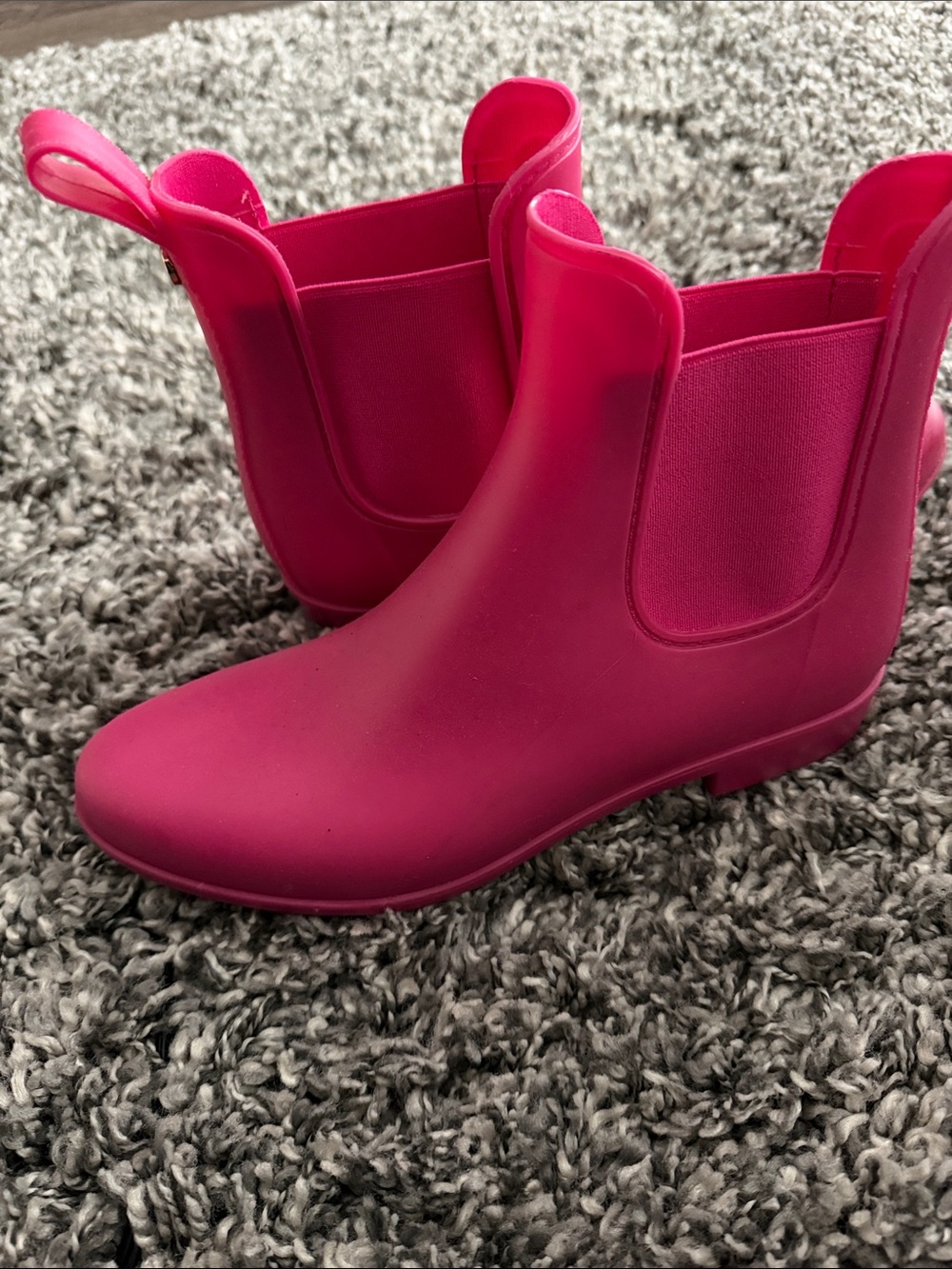 Sam Edelman Bright Pink Chelsea Rain Booties